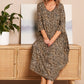 Leish Ribbed Dress - Leopard