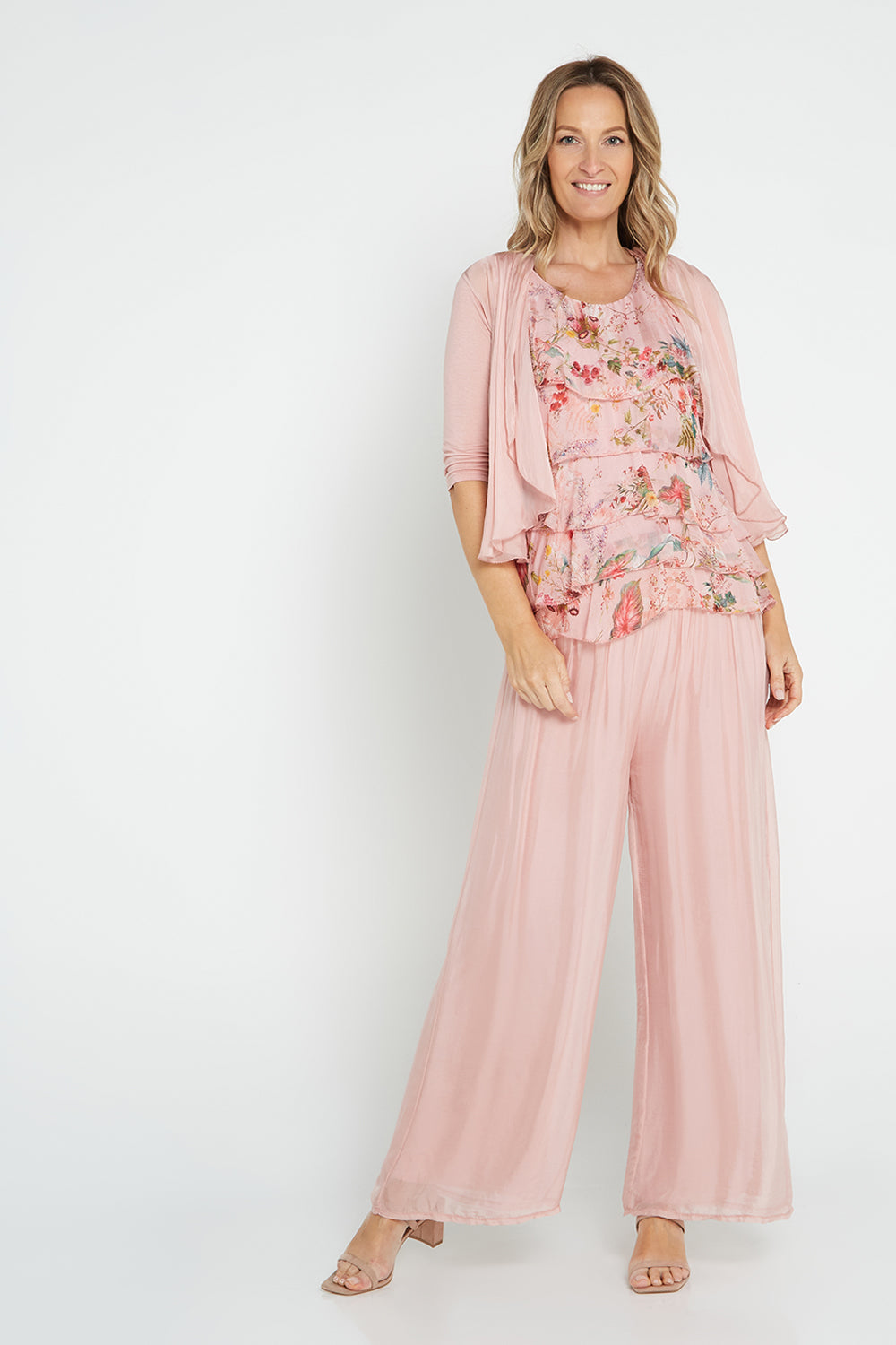 Lorinna Silk Top - Pink Floral