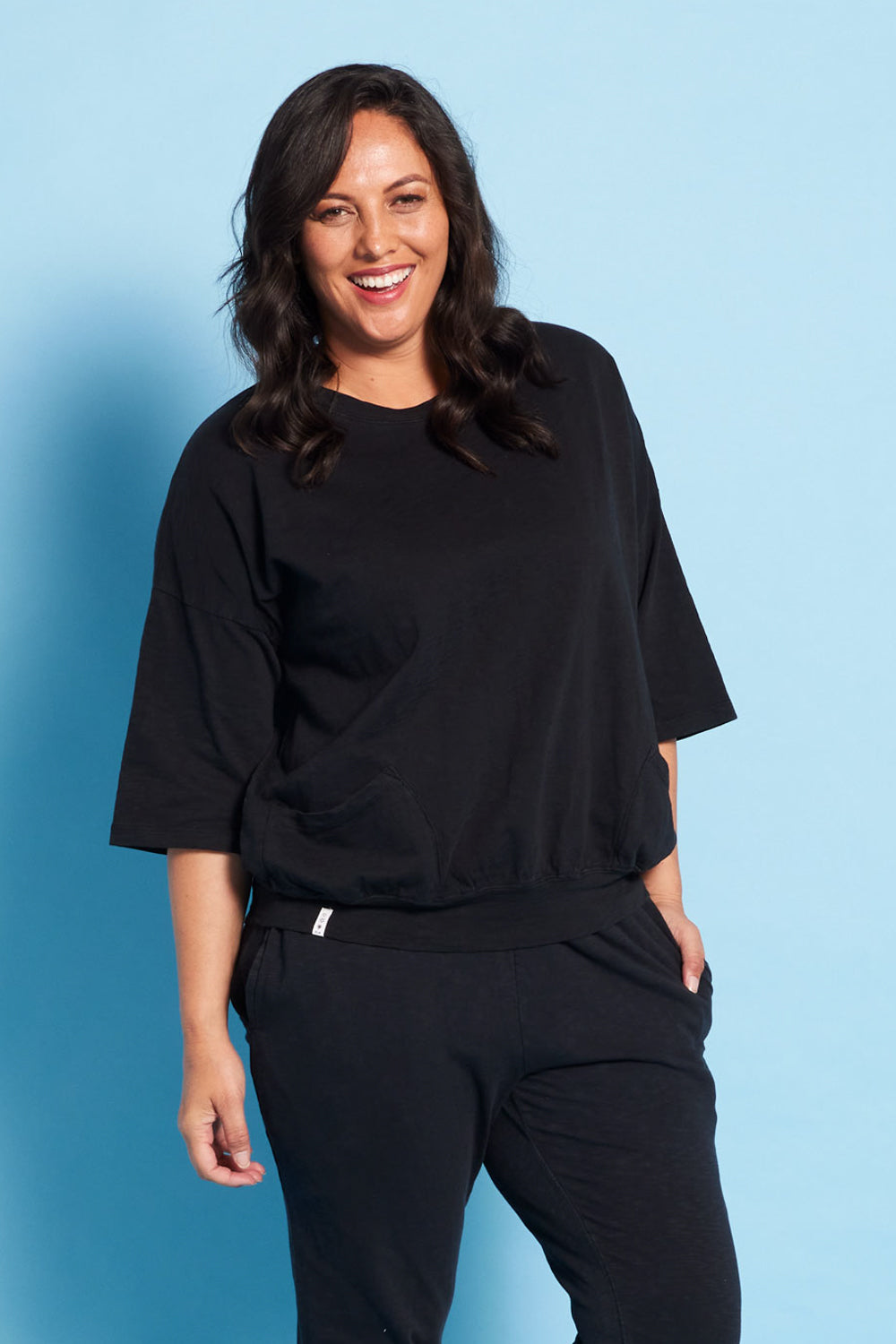 Mazie Pocket Sweater - Washed Black