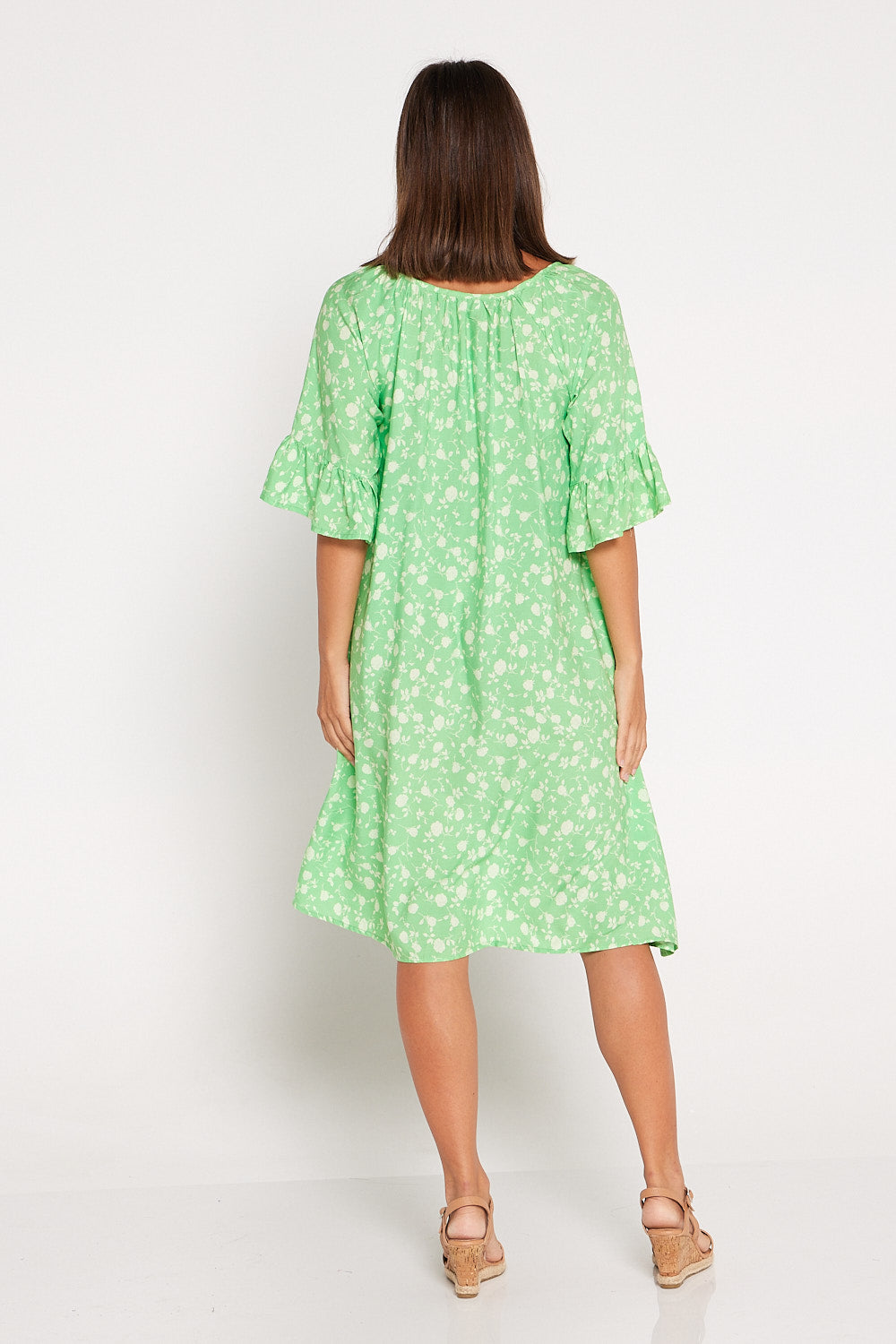 Melodia Dress - Apple Ditsy Floral