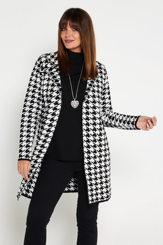 Miranda Knit Jacket - Houndstooth