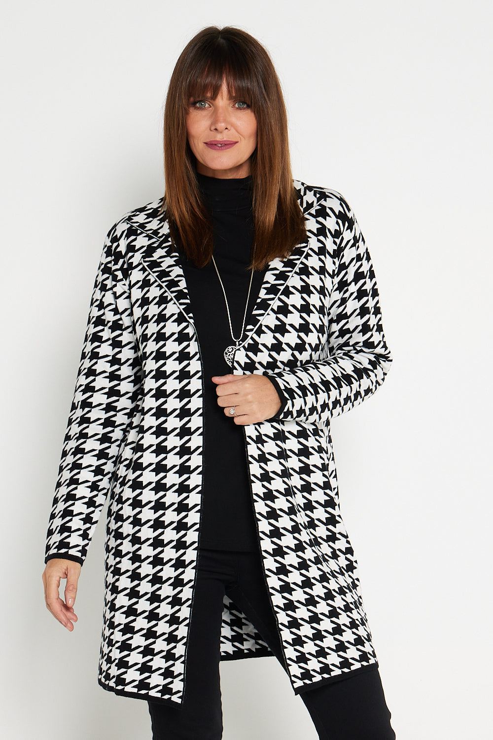 Miranda Knit Jacket - Houndstooth