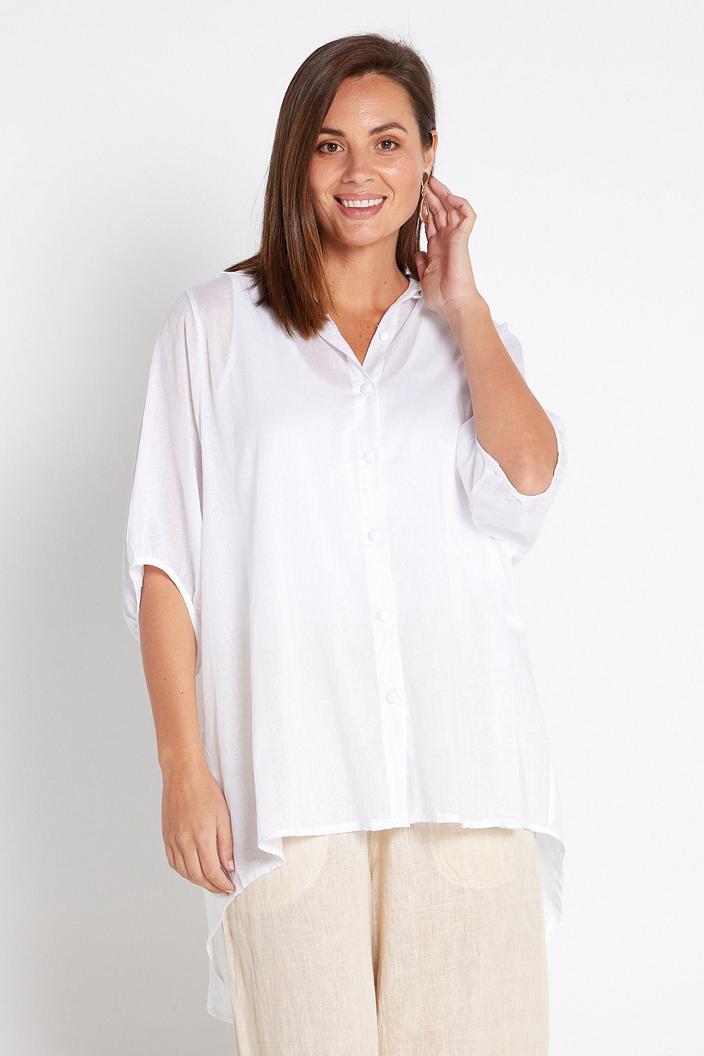 Piper Cotton Comfort Shirt - White