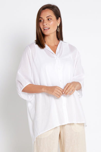 Piper Cotton Comfort Shirt - White