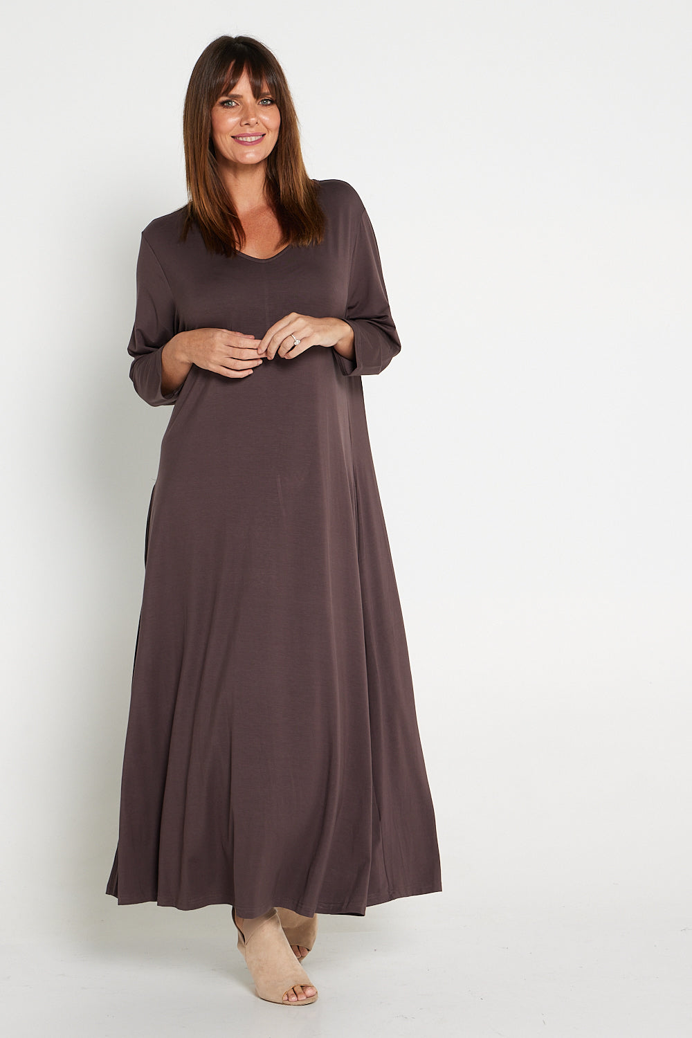 Raja Bamboo Dress - Coffee