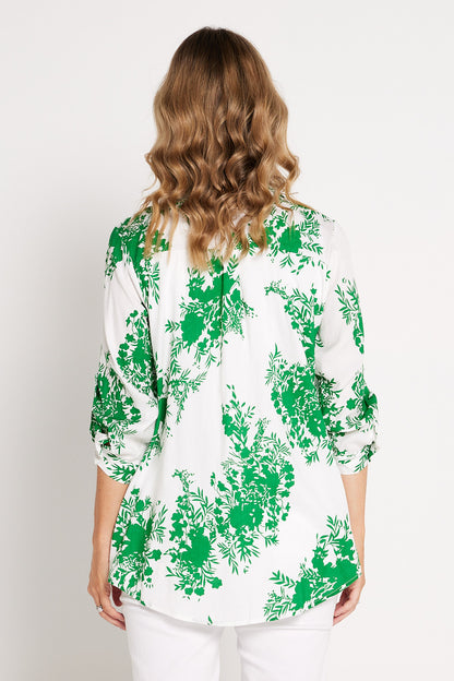 Shiloh Shirt - Emerald Floral