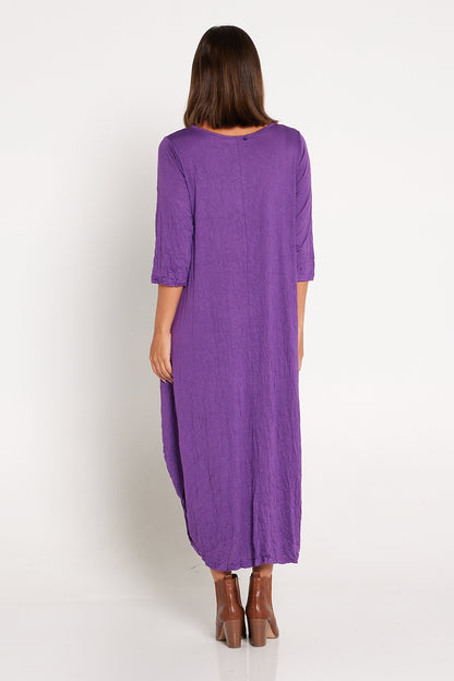 Sleeved Zoe Dress - Purple