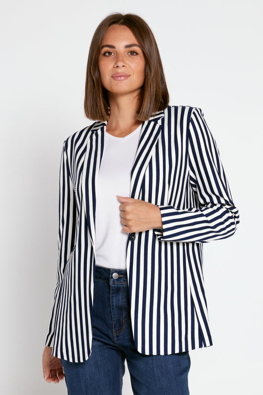 Sorrento Blazer - Navy Stripe