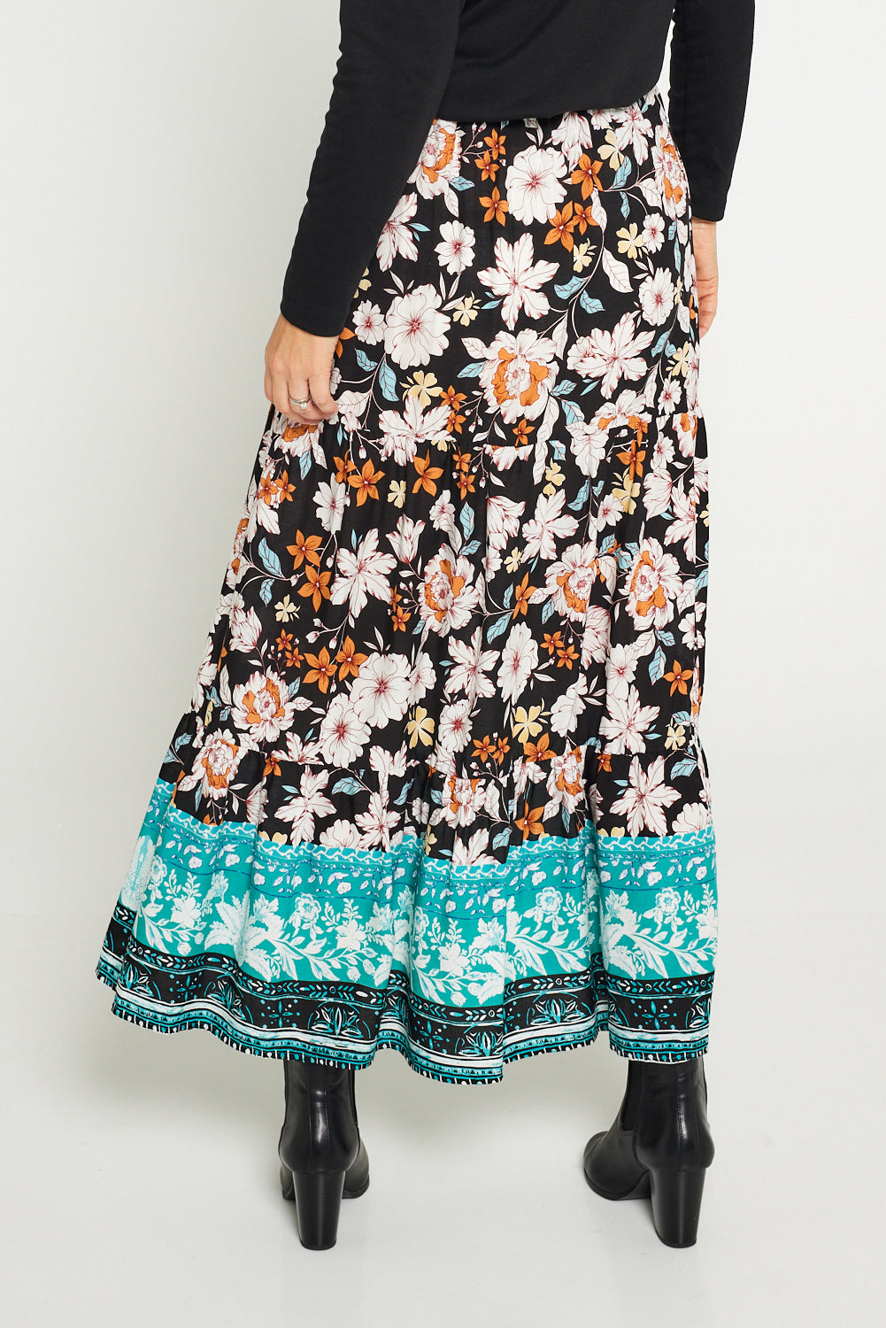 Tillie Skirt - Black Floral