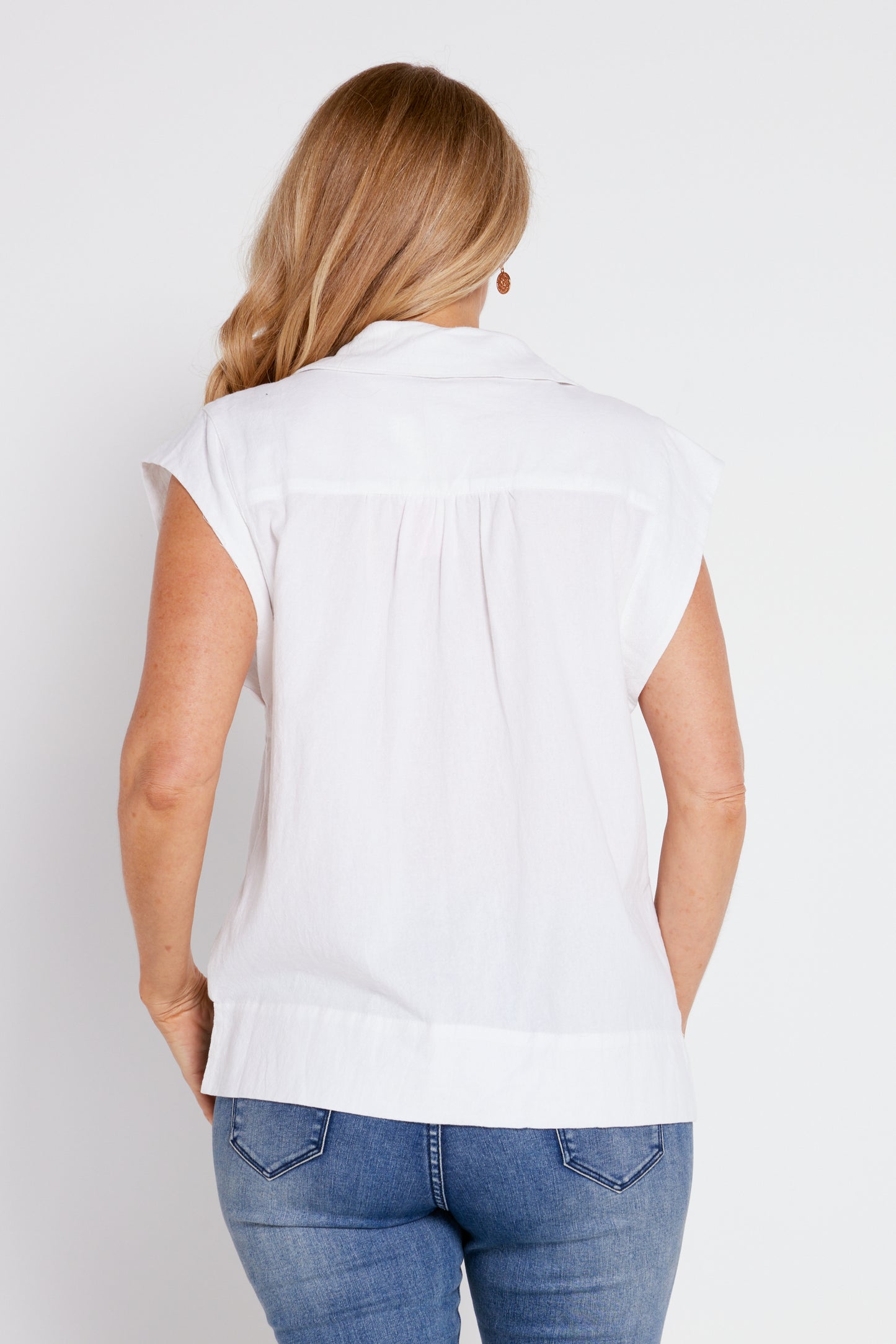 Fallon Upcycled Core Shirt - White