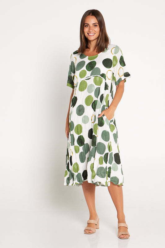Waterhouse Dress - Green Spot
