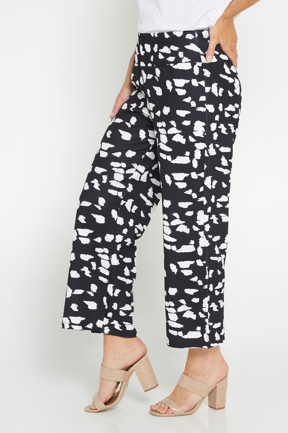 Nita Pants - Black/Wht Fleck