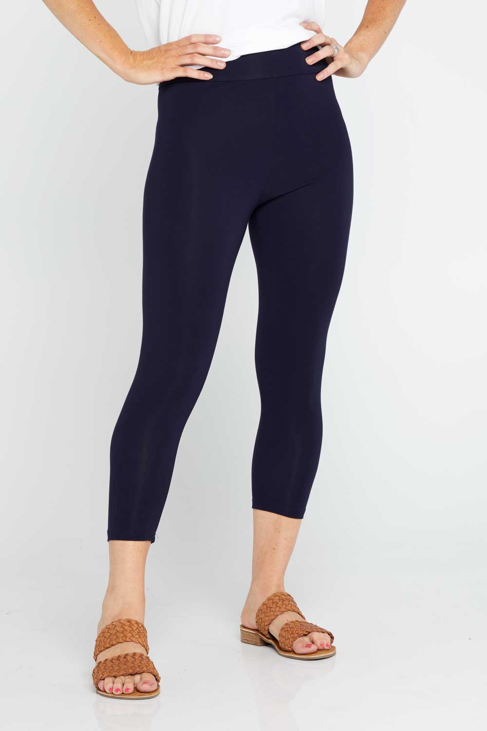 Bamboo 3/4 Leggings - Navy