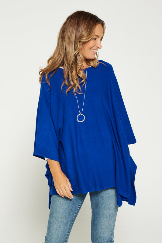 Marcy Knit Top - Cobalt