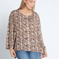 Leabrook Top - Mocha Tapestry
