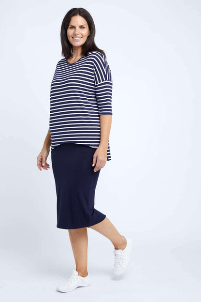 Winona Bamboo Skirt - Navy