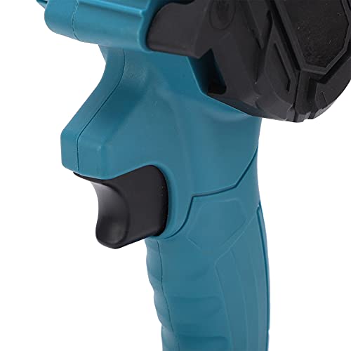 Mini 4in Portable Hand Saw Cordless Battery Operated Chainsaw Electronic 1‑Handed Trimming Tool Chainsaw with Brush AC100‑240V(Blue UK Plug)