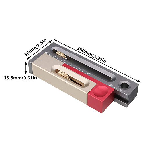 Table Saw Slot Adjuster Mortise and Tenon Tool, Seam Adjustment Measuring Instrument Woodworking Tool Table, Mortise Measuring Instrument Regulator Block Accuracy
