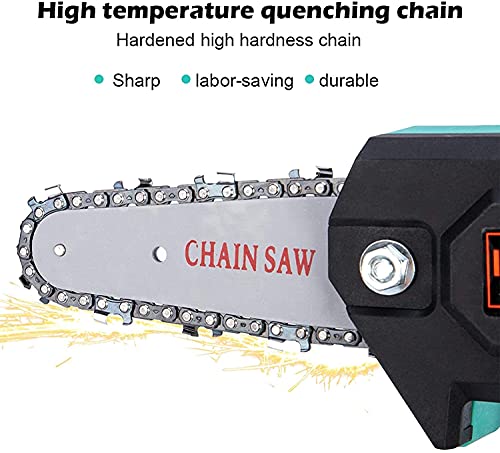 NYZXH 24V Electric Cordless ChainSaw Mini Electric Pruning Saw Woodworking Portable Garden Power Tools Rechargeable Lithium Battery (Color : Black)