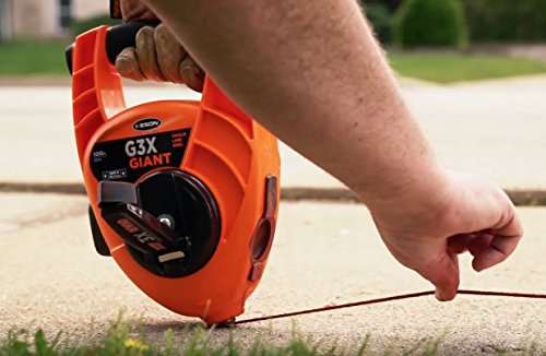 Keson G150 Giant Chalk Line Reel, 24-Ounce Chalk Capacity, 150-Foot