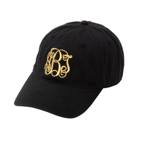 black baseball hat