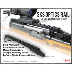 Sks Optics Rail - Full Length Picatinny Receiver Mount - Mounting Systems - Matador Arms Corp - Colonel Mustard