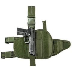 Universal Tactical Drop Leg Holster - Green (2955) - Holsters And Scabbards - Vism - Colonel Mustard