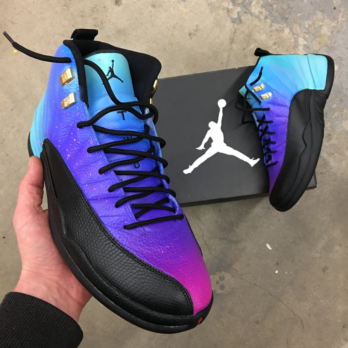 Custom Painted Jordan 12 Retro Sneakers 