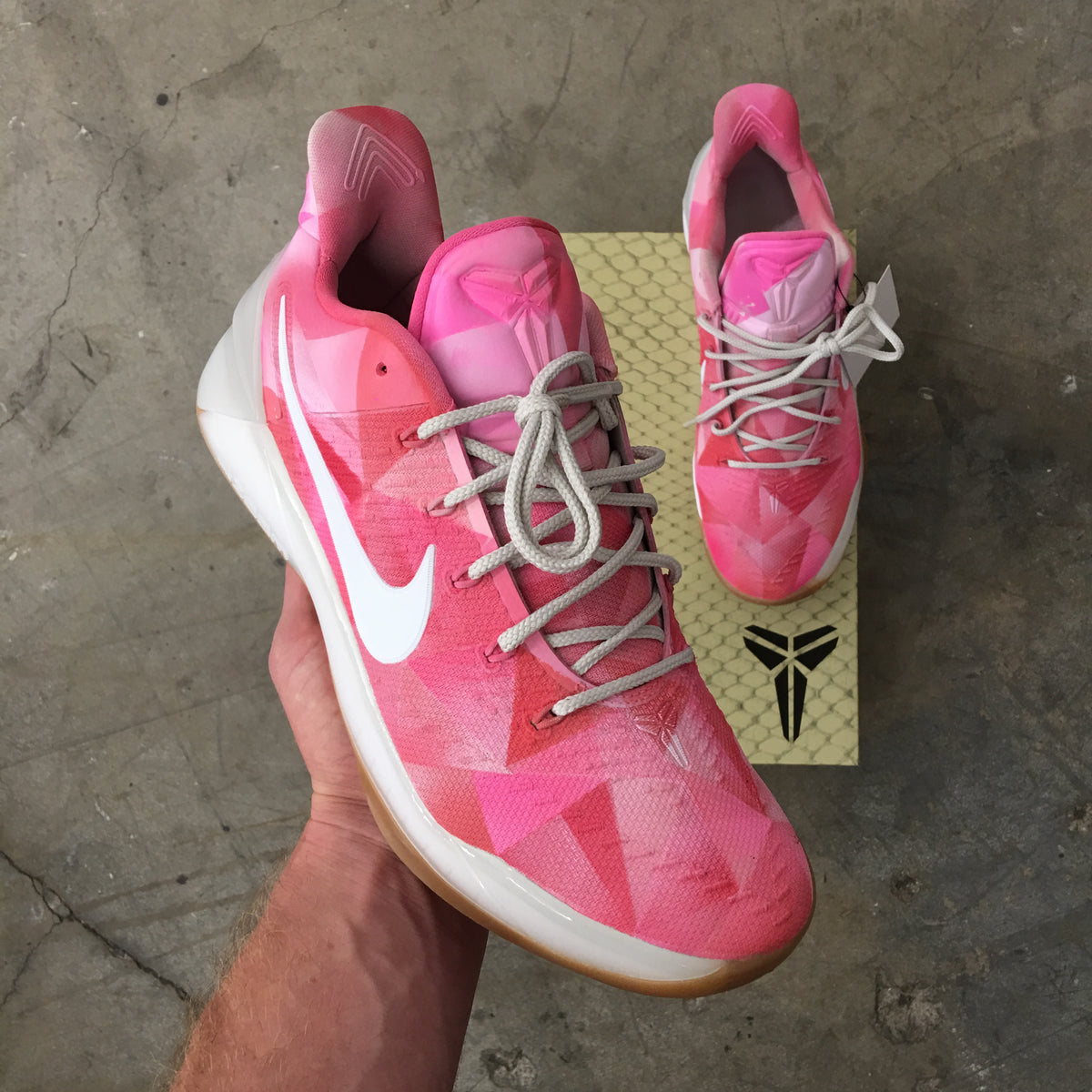 Custom Painted Pink Prism Kobe's – B Street Shoes