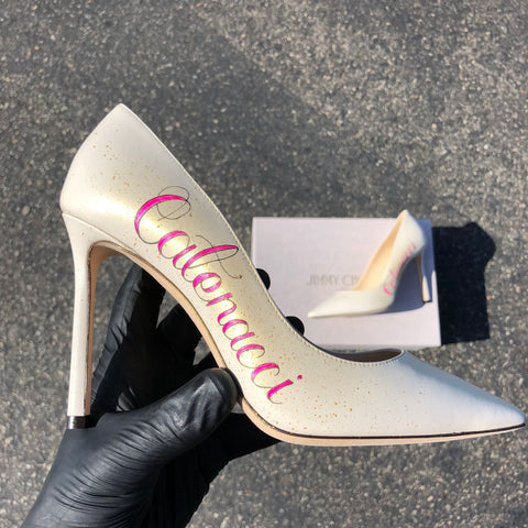 Custom painted heels