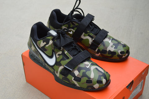 Nike Romaleos 2, camo weightlifting shoes, custom hand painted nikes 