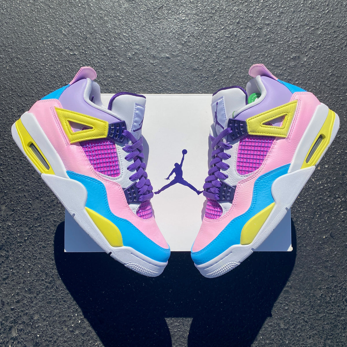 custom jordan 4 pink