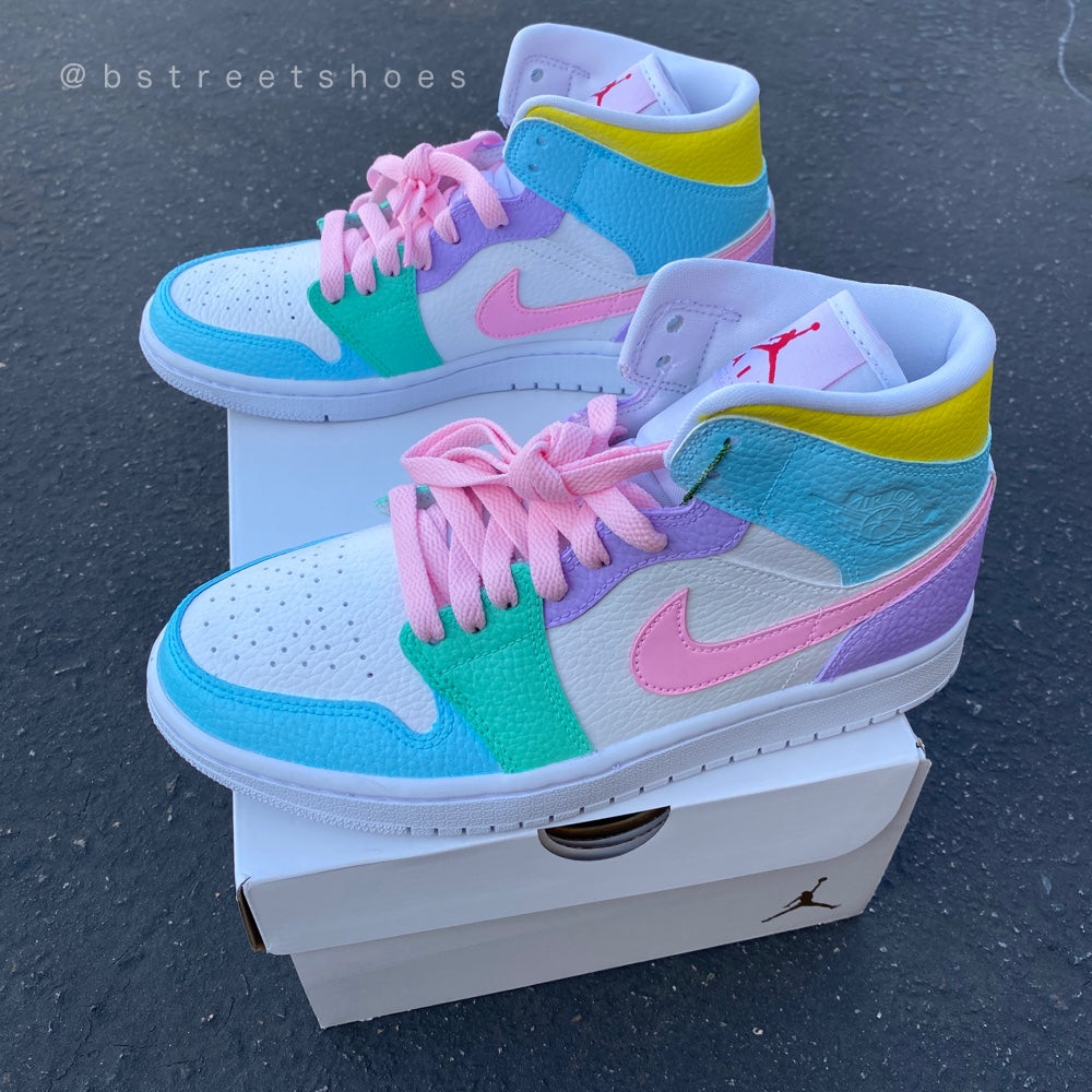 Pastel Jordan 1 Mid - Custom Nike 