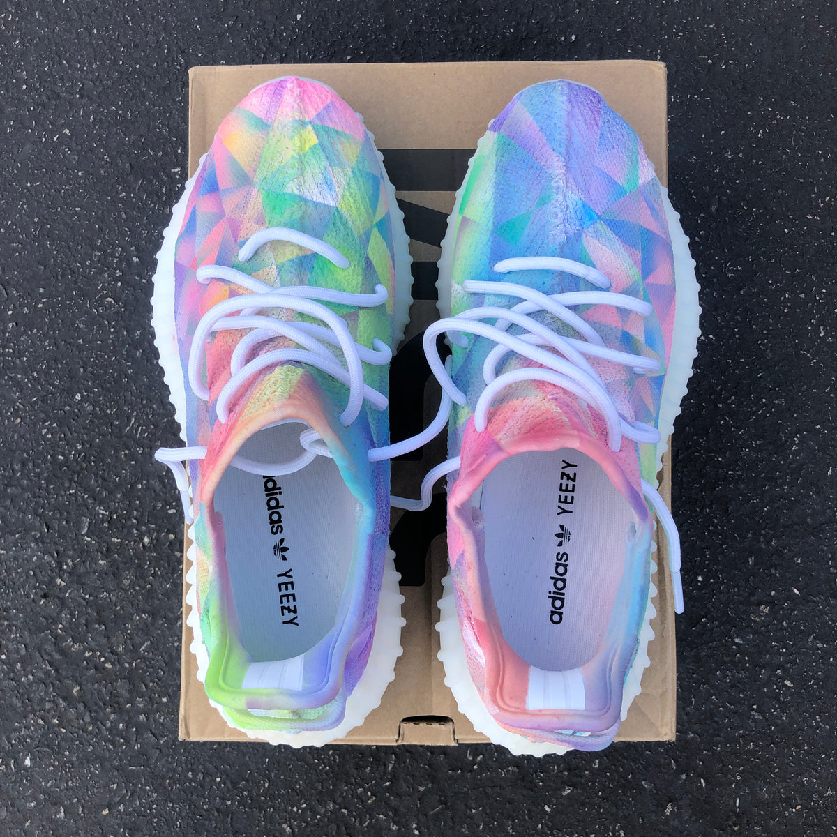 adidas rainbow splatter shoes