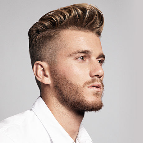 Charlie's fine hair is given strength, texture and non-greasy shine with a mix of Soft Water Pomade and Cream Pomade.