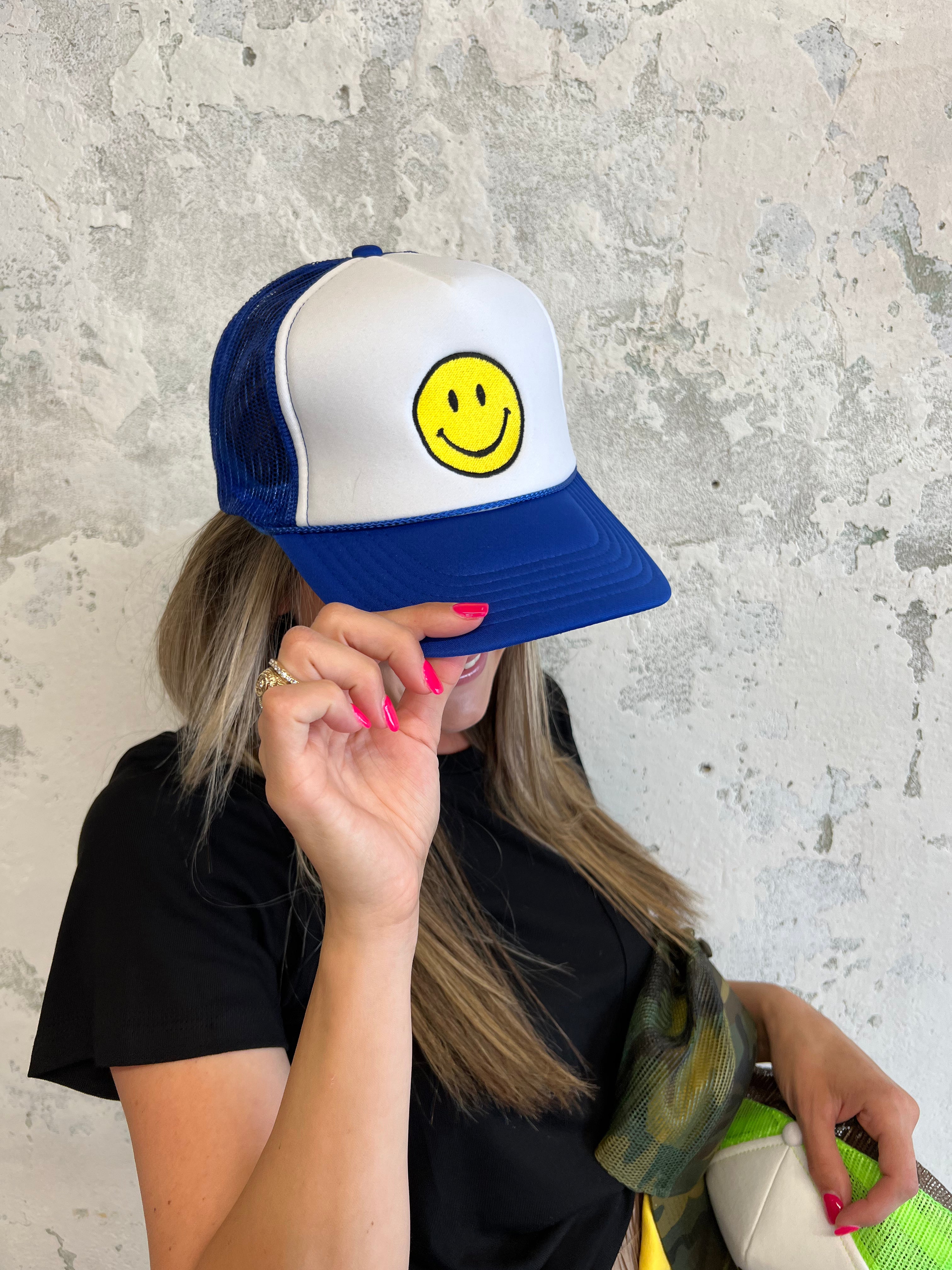 Smiley Face Tucker Hat II
