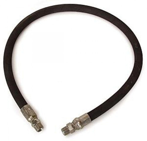 Interchange Brands 8.918-273.0 3/8" x 3' 6000 PSI Threaded Black Wrapped Pressure Washer Whip/Connector Hose