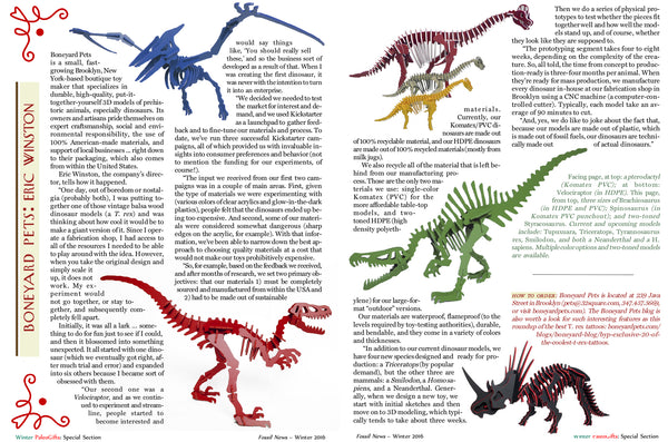 Boneyard Pets in Fossil News Magazine