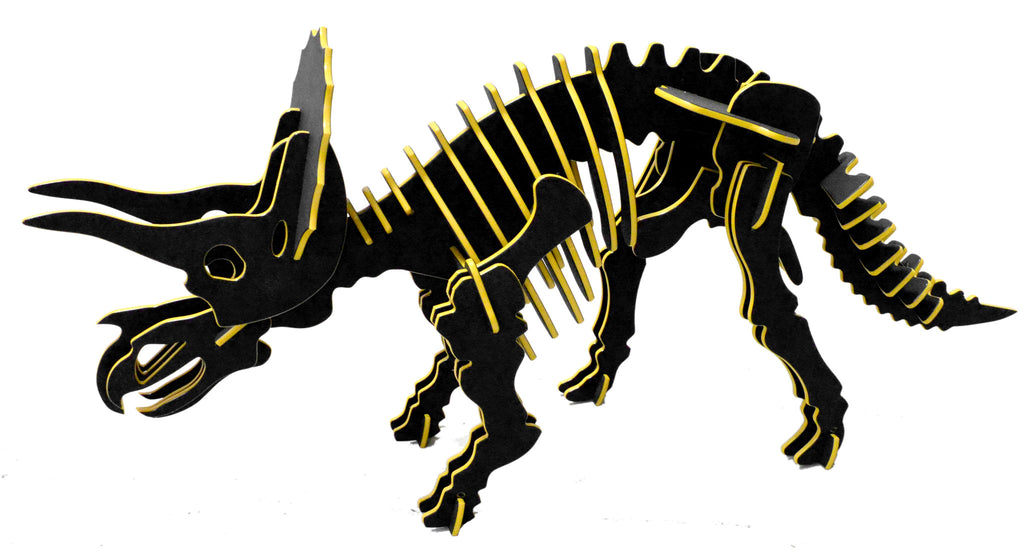GIANT 3D Dinosaur Puzzle - Triceratops - Two-Tone Recycled HDPE - 8 Color Combinations