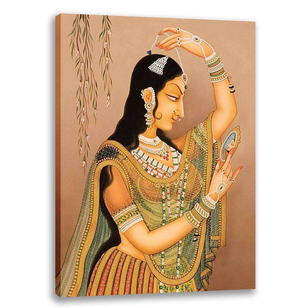 Eleglant Dressed Lady - Bani Thani | Rajasthani Painting | Indian ...