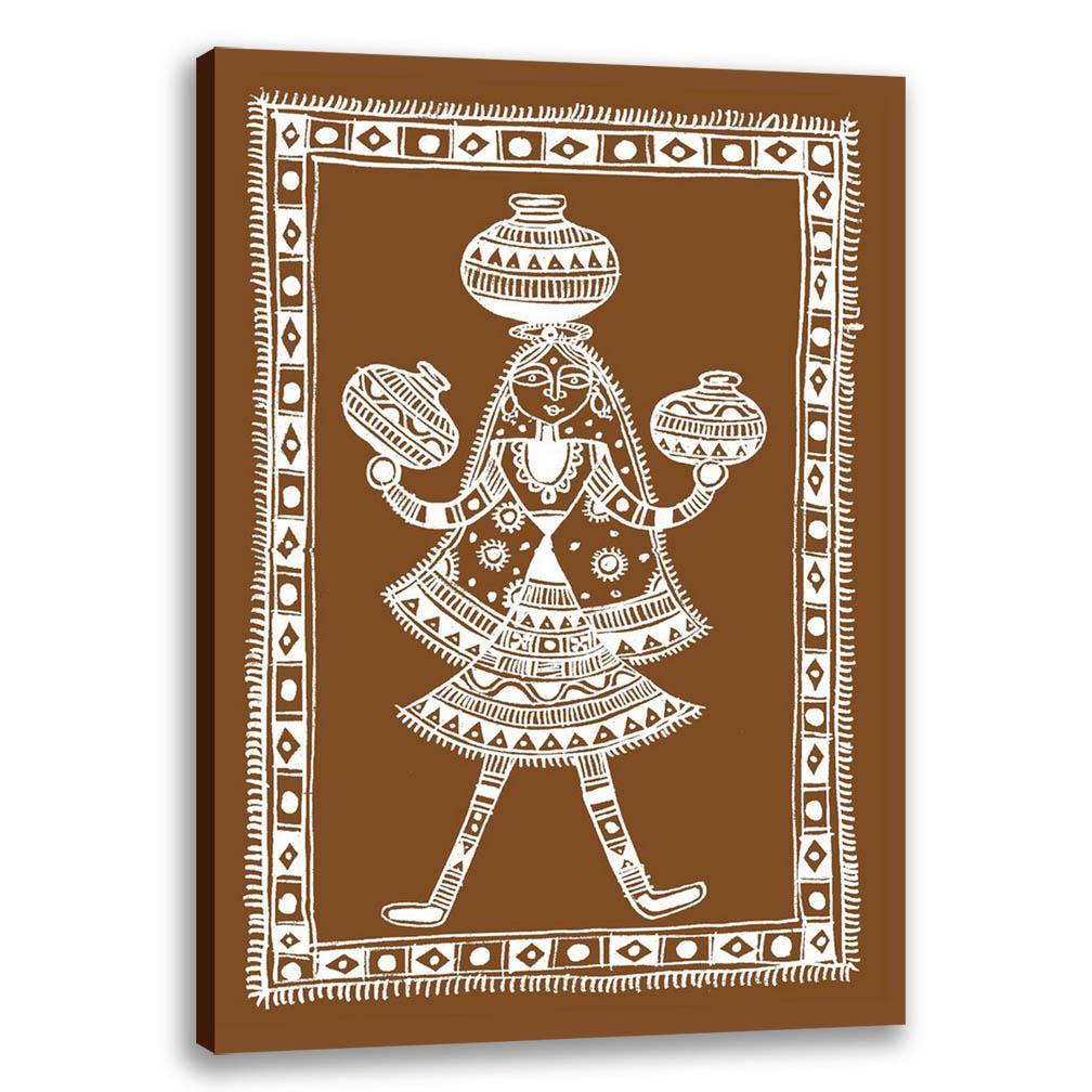 Village Lady-Canvas Art Painting | Warli Painting | Indian ...