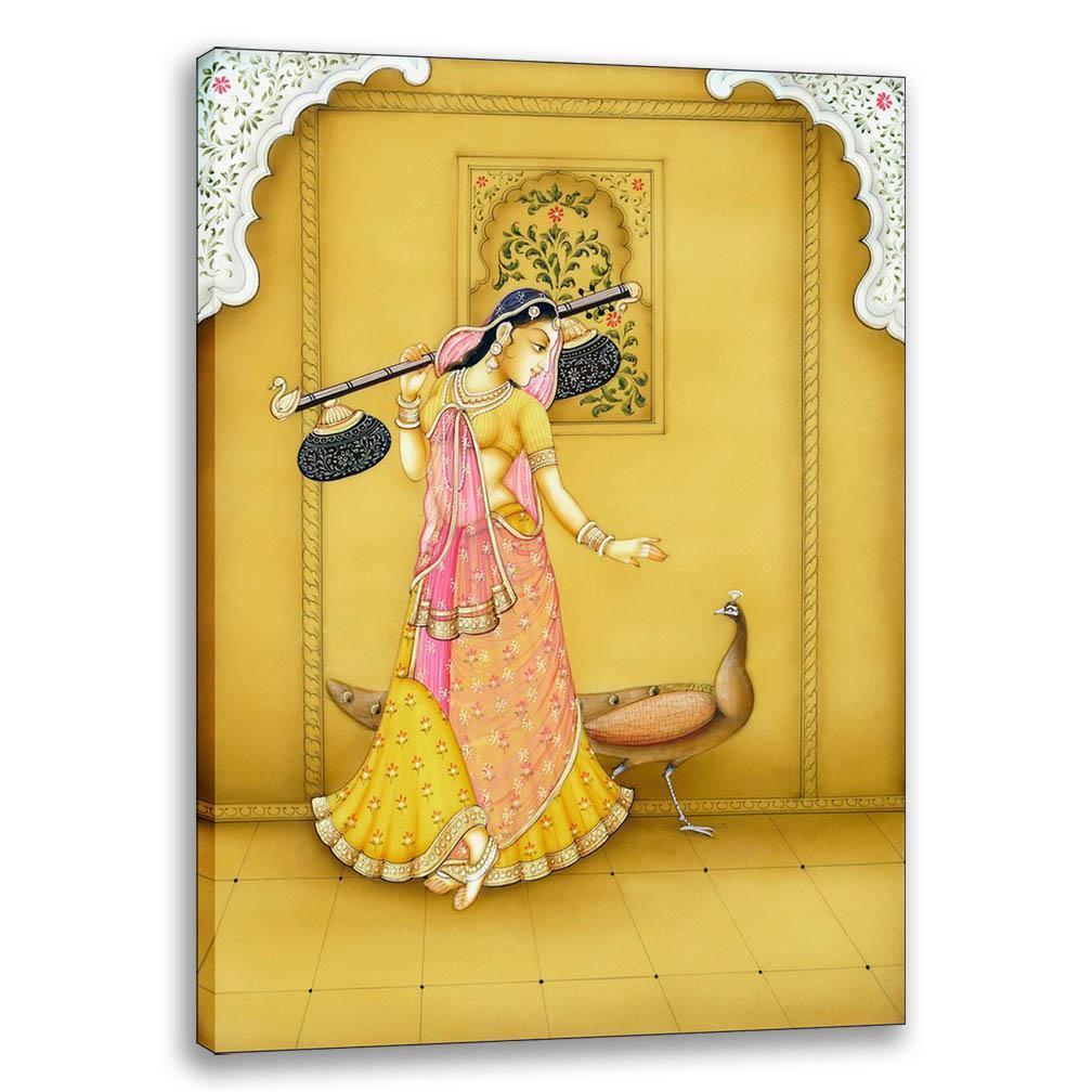 Musical Lady - Ragini | Rajasthani Painting | Indian Traditional ...