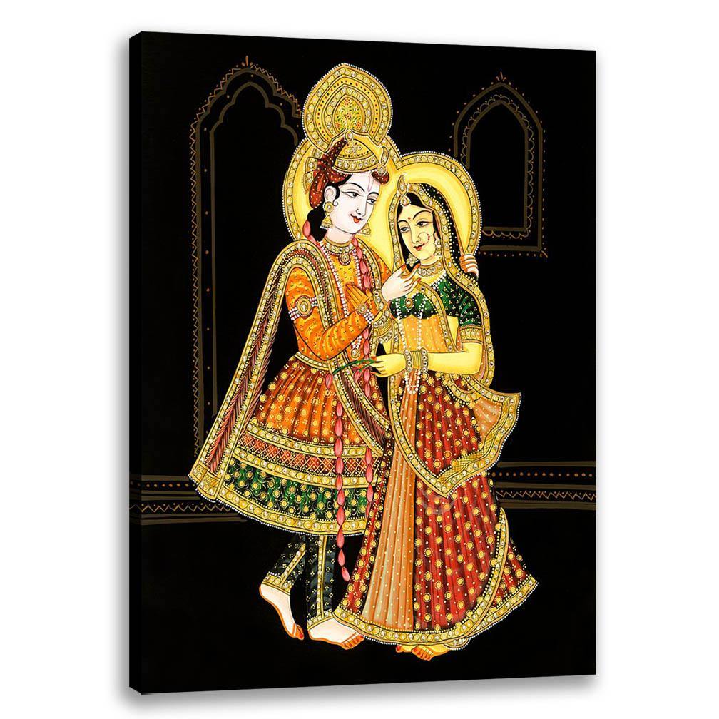 Radha Krishna Love -Canvas Art | God Painting | Indian Traditional ...