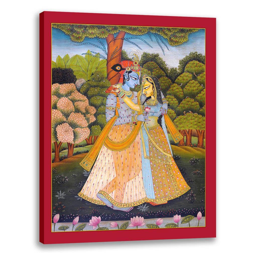 Radha Krishna in Garden | Pichwai Painting | Indian Traditional ...