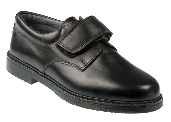 velcro black school shoes