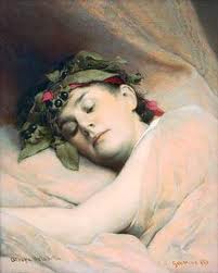 woman sleeping with belladonna-flower crown-www.rdalchemy.com