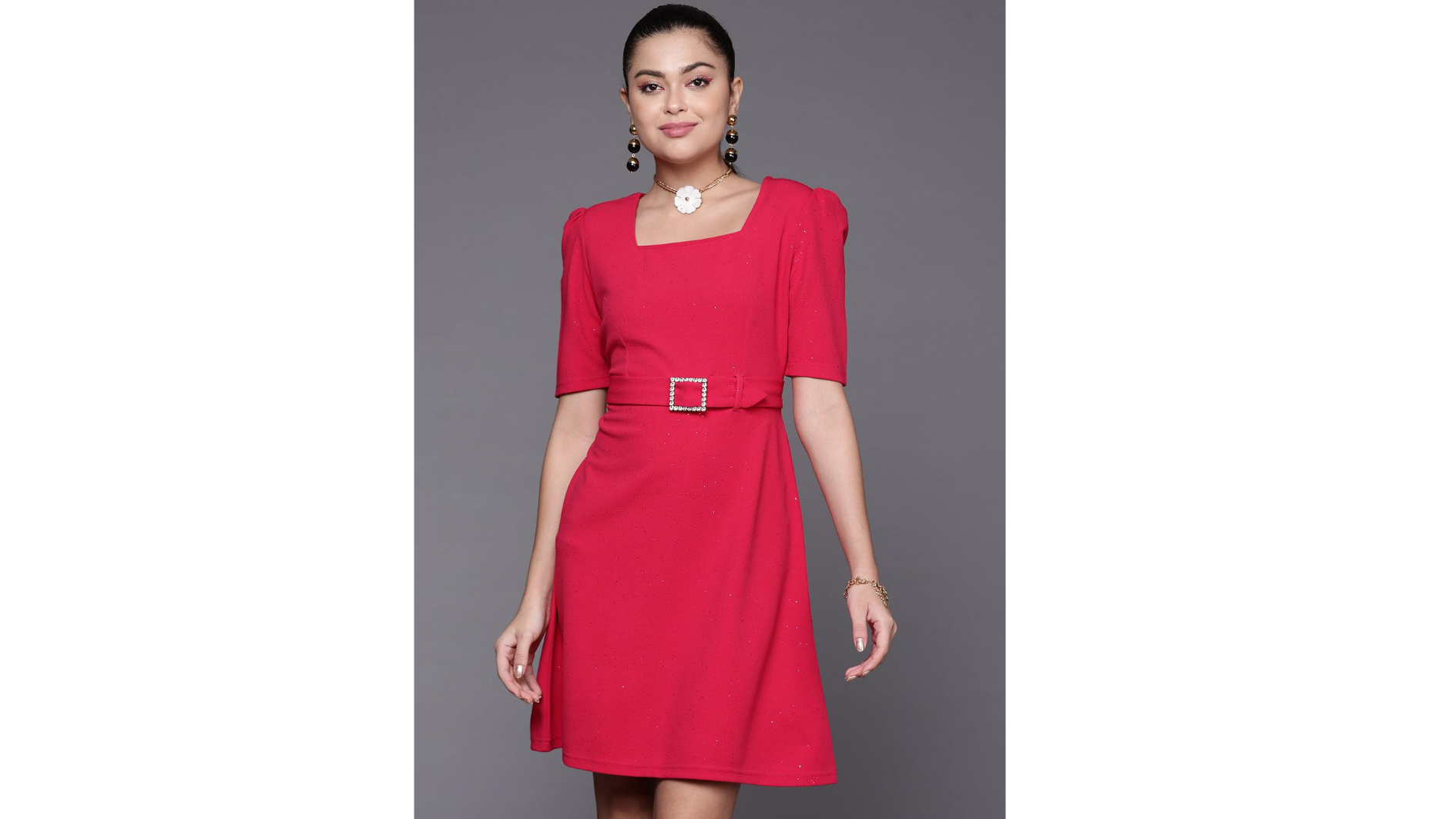  Midi dresses in red for Indian body type for Valentine's day 2023 – Fledgling Wings