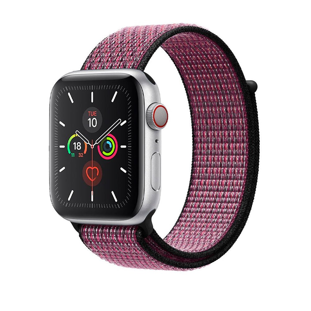 Pink Blast / True Berry Nylon Loop for Apple Watch Series 1 2 4 5 6 7 8 & SE