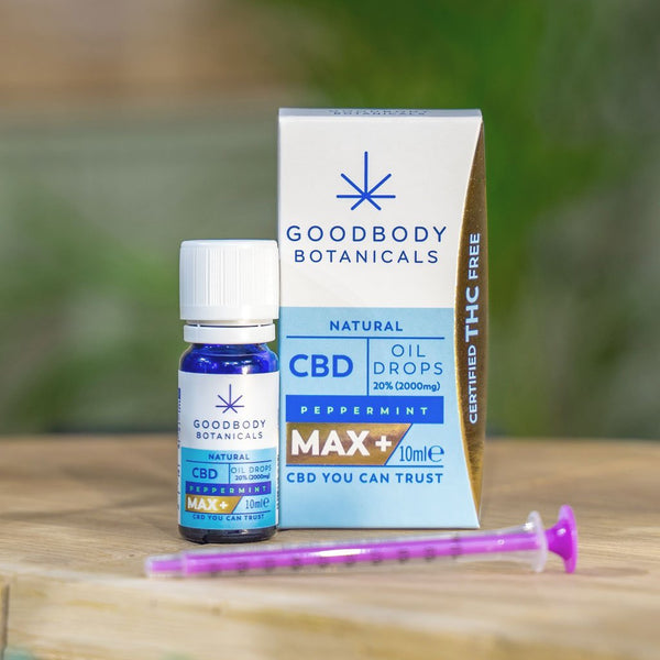 Goodbody Botanicals - MAX+ CBD Oil Drops 20% (2000mg) Peppermint 10ml