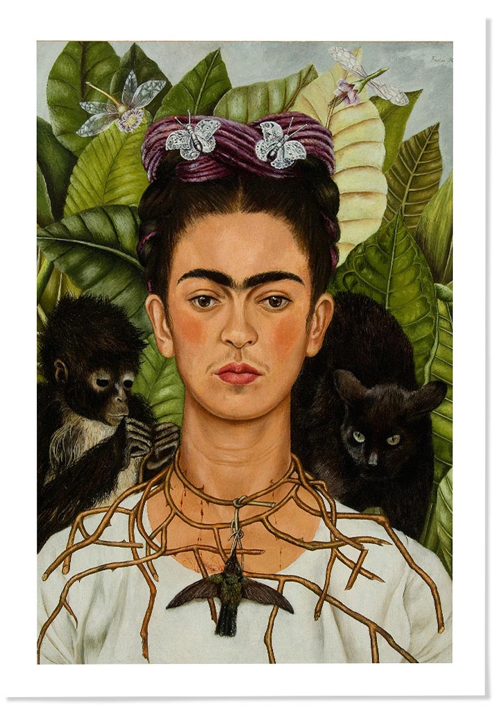 frida kahlo self portrait with thorn necklace